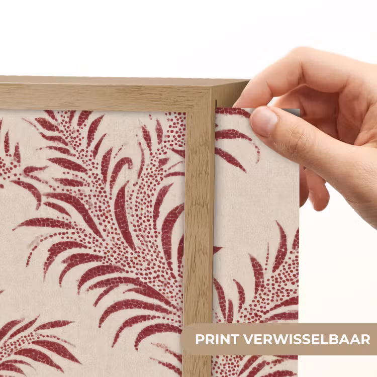 Lightbox - Wandlamp - Bladeren - Linnen - Rood — 5
