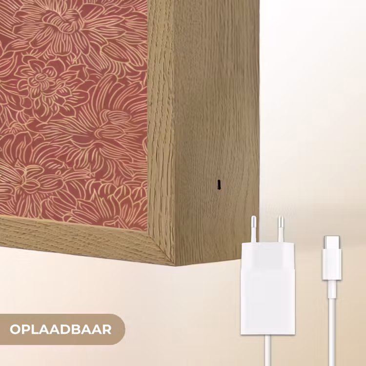 Lightbox - Wandlamp - Bloemen - Motief - Rood — 7