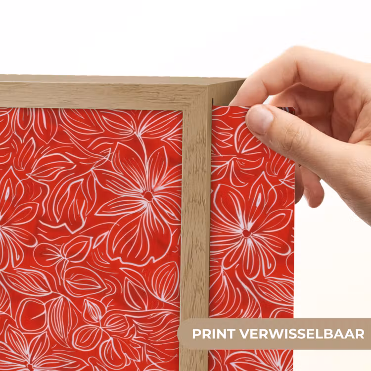 Lightbox - Wandlamp - Bloemen - Patroon - Rood — 5