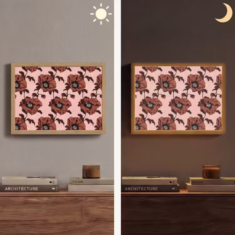 Lightbox - Wandlamp - Bloemen - Retro - Rood — 6
