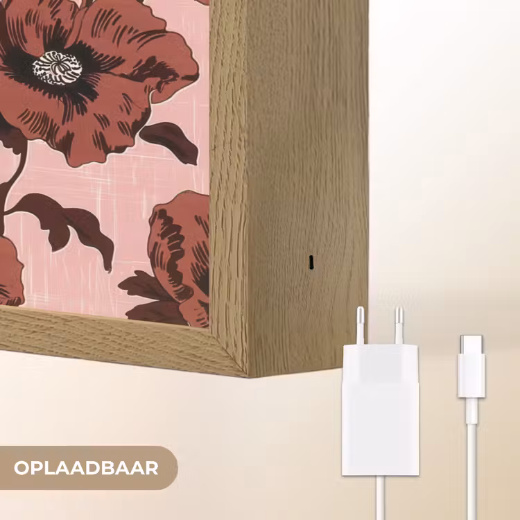 Lightbox - Wandlamp - Bloemen - Retro - Rood — 7