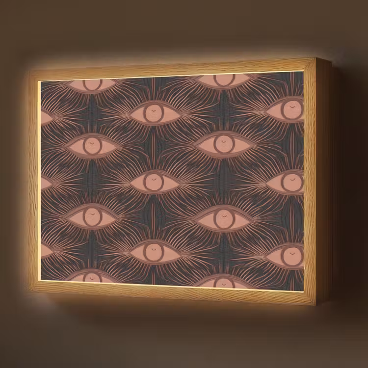 Lightbox - Wandlamp - Boheems - Oog - Bruin — 1
