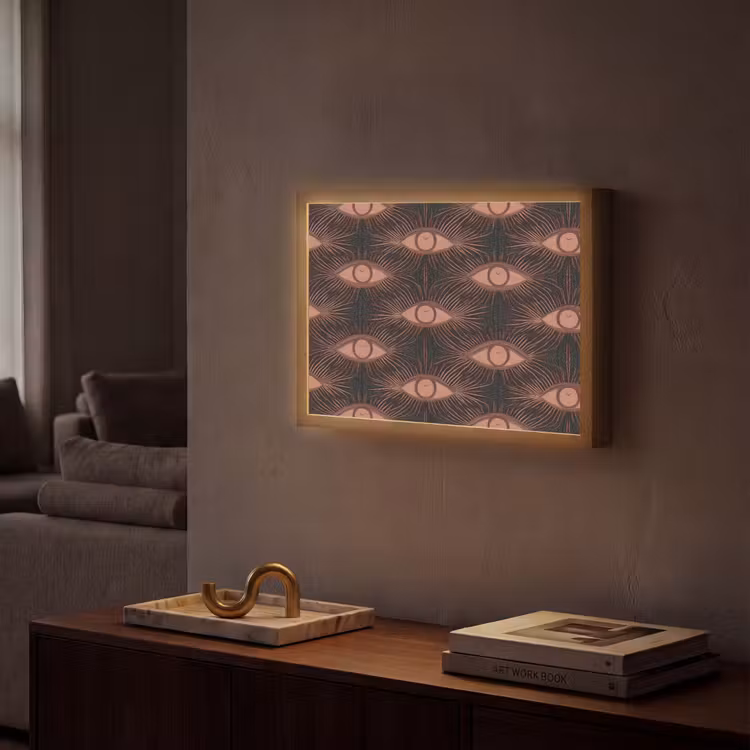 Lightbox - Wandlamp - Boheems - Oog - Bruin — 2