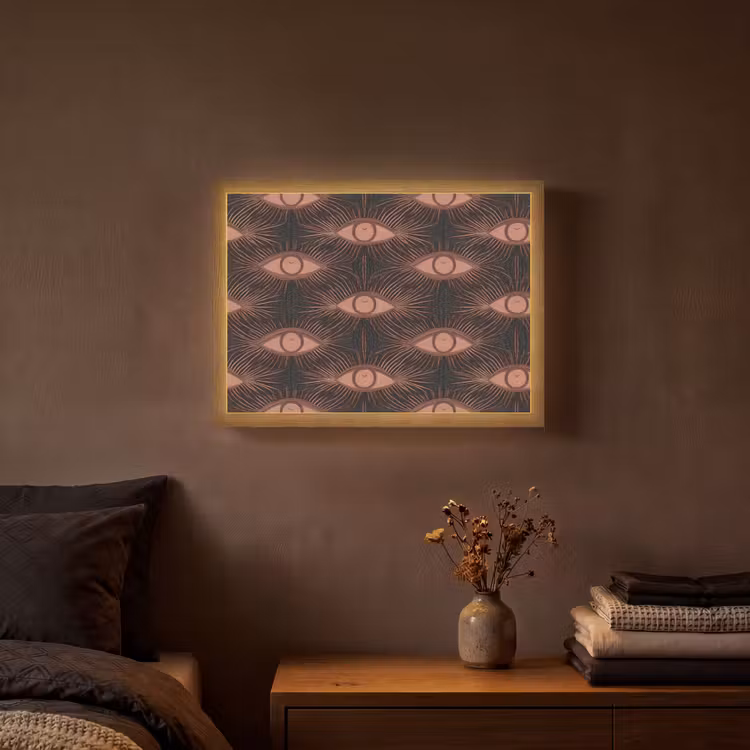 Lightbox - Wandlamp - Boheems - Oog - Bruin — 3