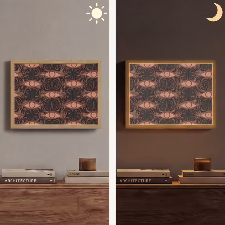 Lightbox - Wandlamp - Boheems - Oog - Bruin — 6