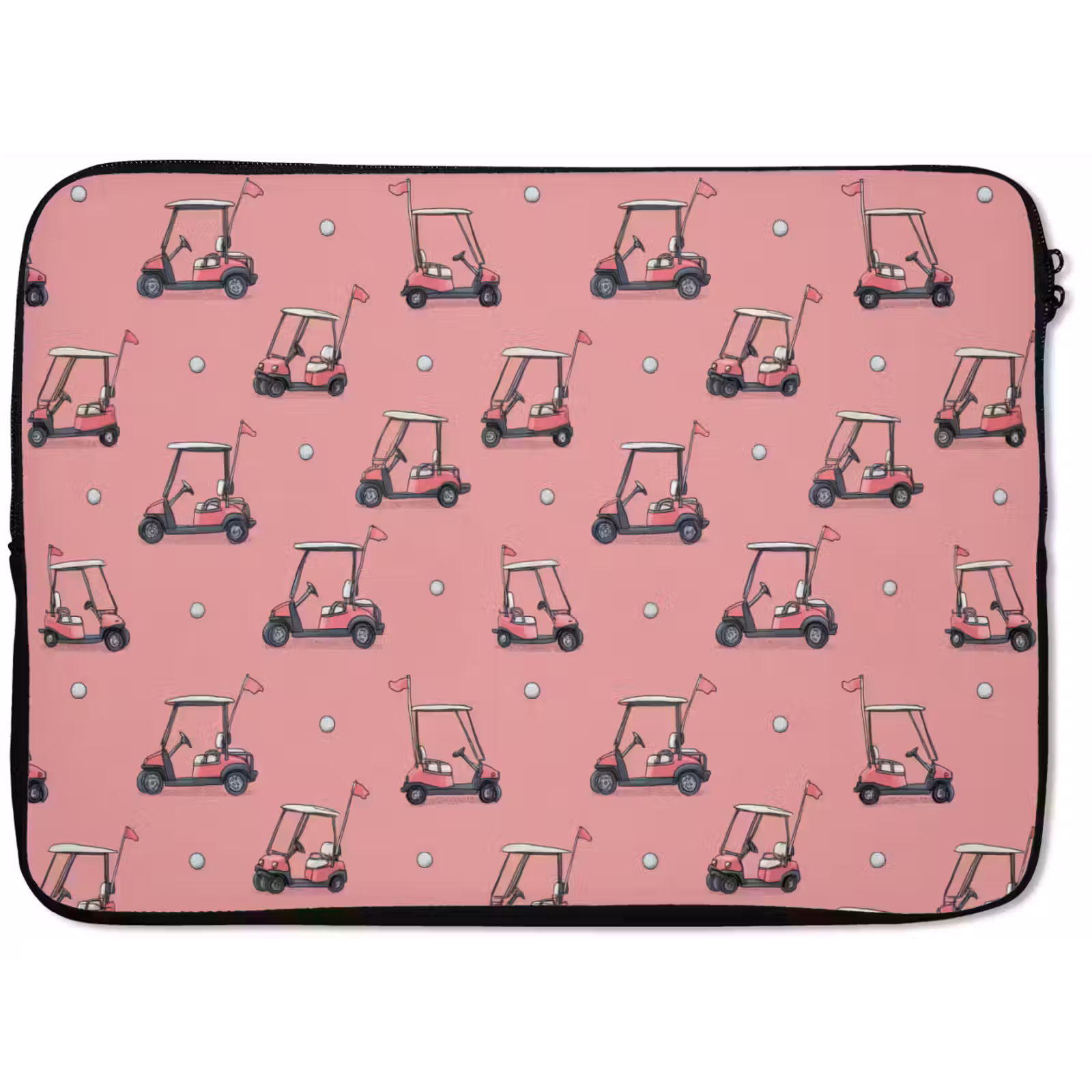 Laptophoes - Golfkar - Retro - Roze — 1