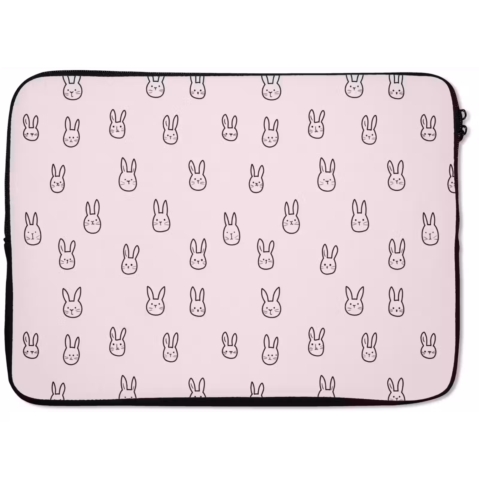 Laptophoes - Konijnen - Minimalistisch - Roze — 1