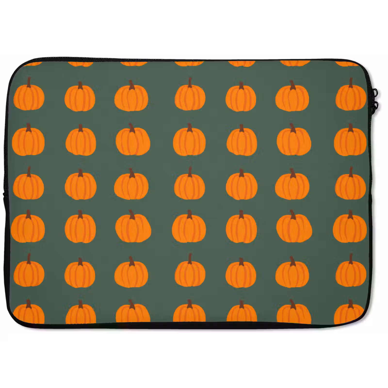 Laptophoes - Pompoen - Patroon - Oranje — 1