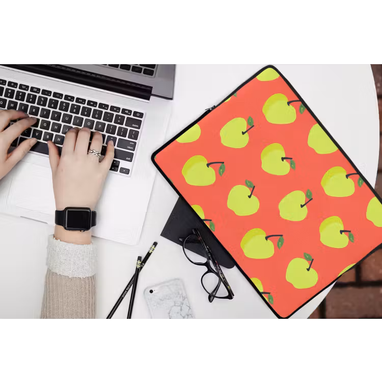 Laptophoes - Appels - Modern - Groen — 3