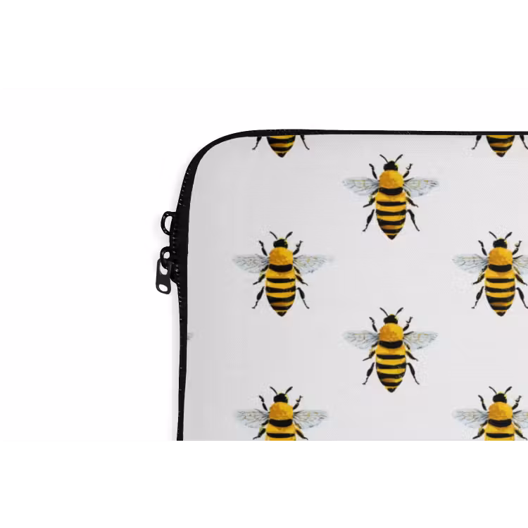 Laptophoes - Bijen - Tijdloos - Wit — 6
