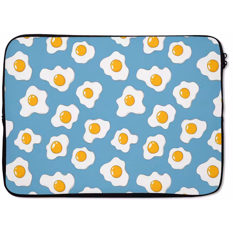 Laptophoes - Eieren - Dooiers - Blauw — 1