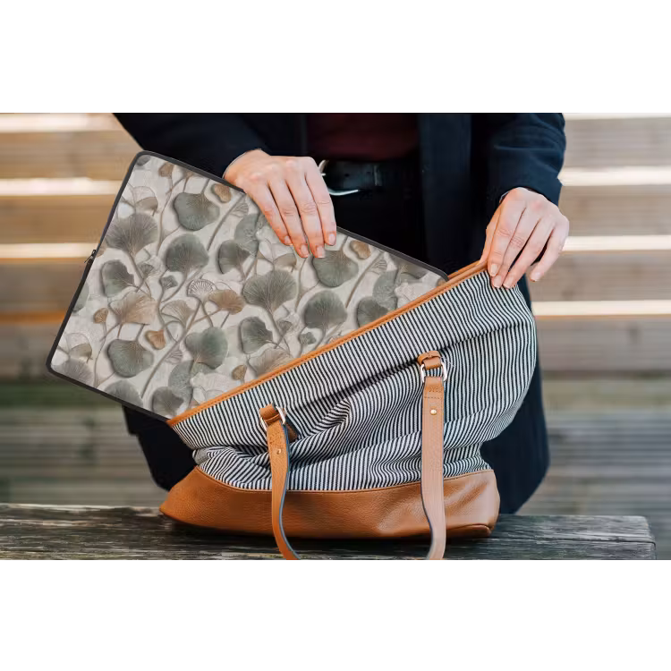 Laptophoes - Elegant - Bladeren - Groen — 4