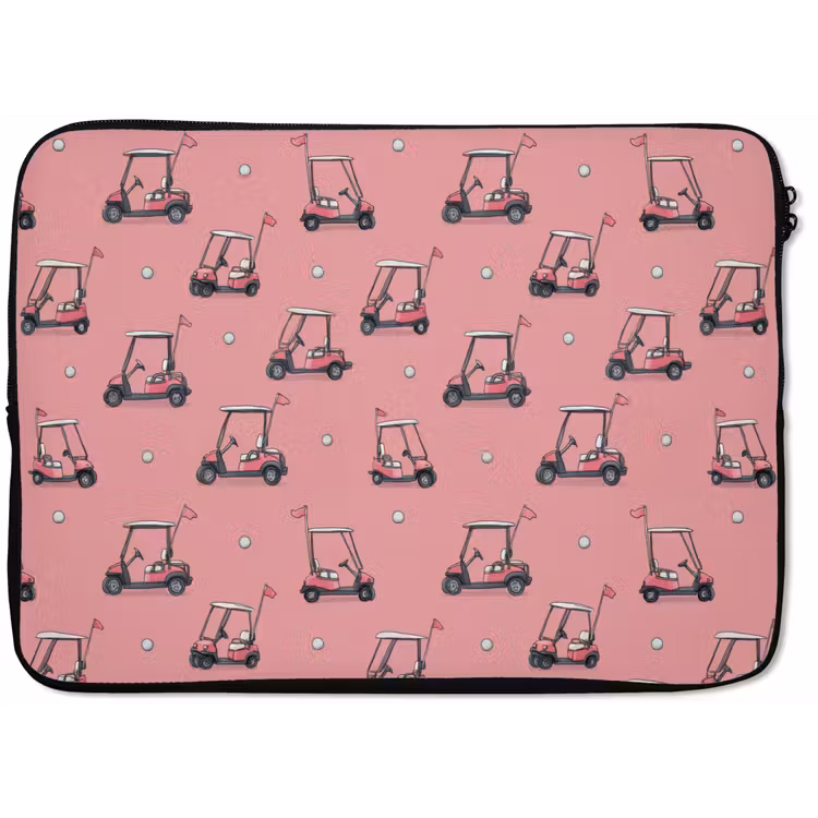 Laptophoes - Golfkar - Retro - Roze — 1