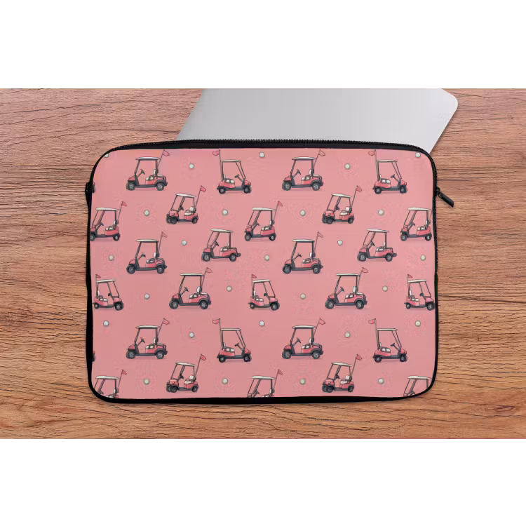 Laptophoes - Golfkar - Retro - Roze — 2