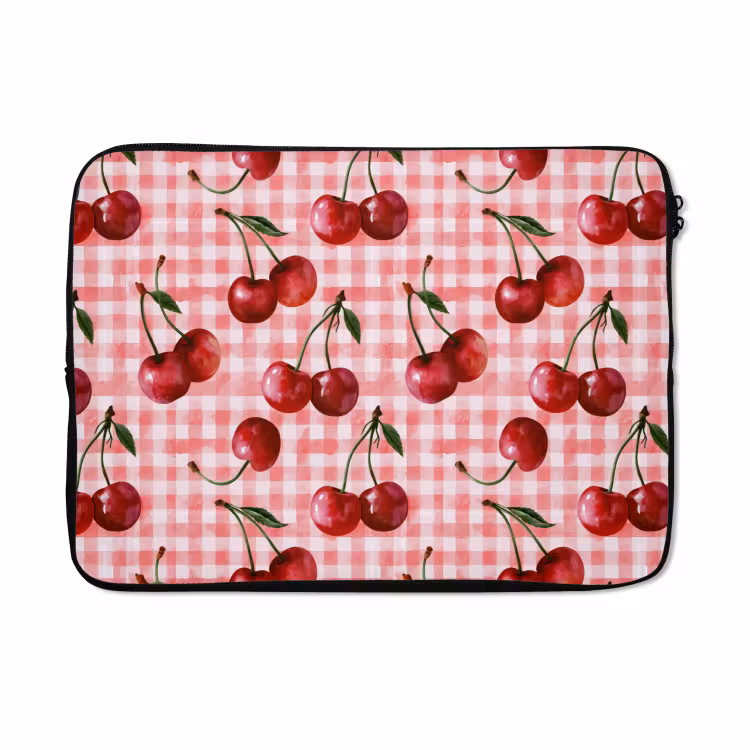Laptophoes - Kersen - Blokken - Rood — 5