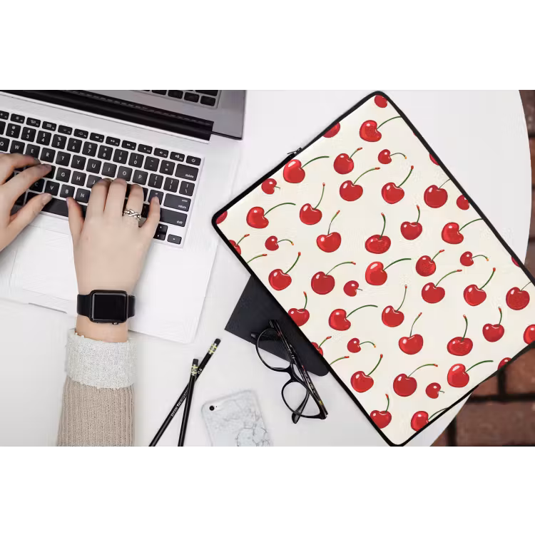 Laptophoes - Kersen - Minimalistisch - Rood — 3