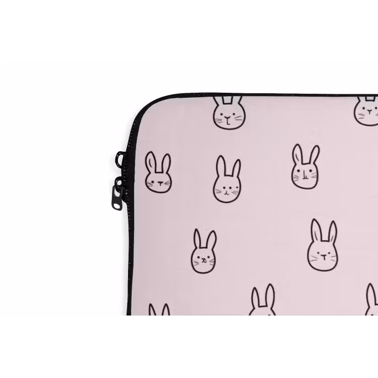 Laptophoes - Konijnen - Minimalistisch - Roze — 6