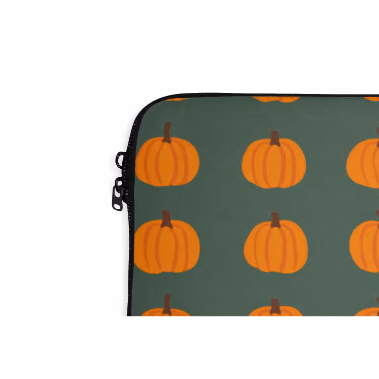 Laptophoes - Pompoen - Patroon - Oranje — 6