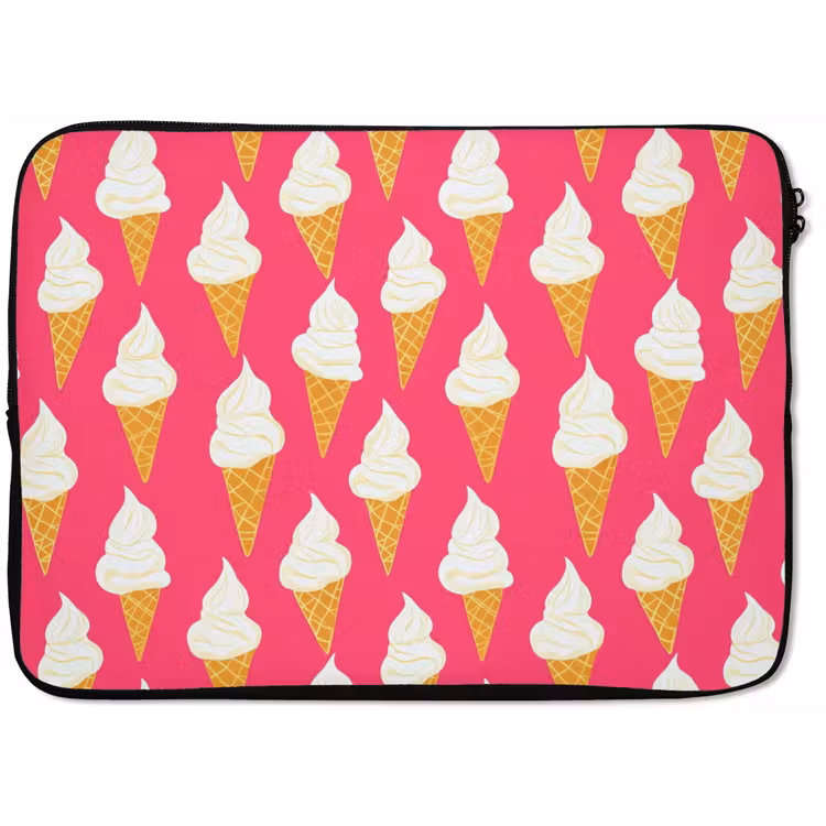 Laptophoes - Softijs - Horentje - Roze — 1