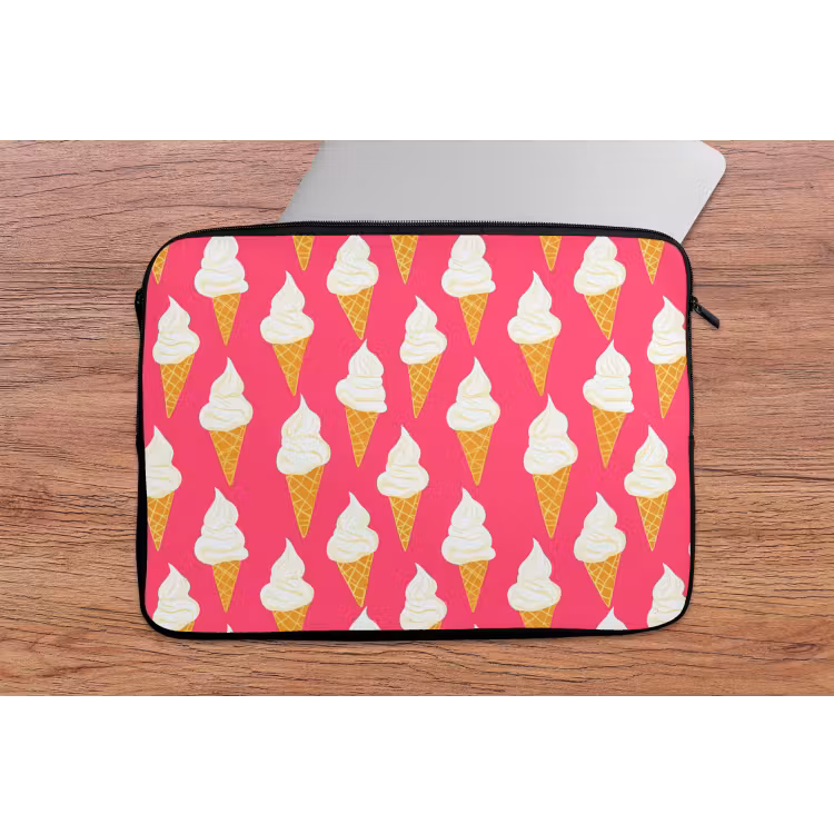 Laptophoes - Softijs - Horentje - Roze — 2