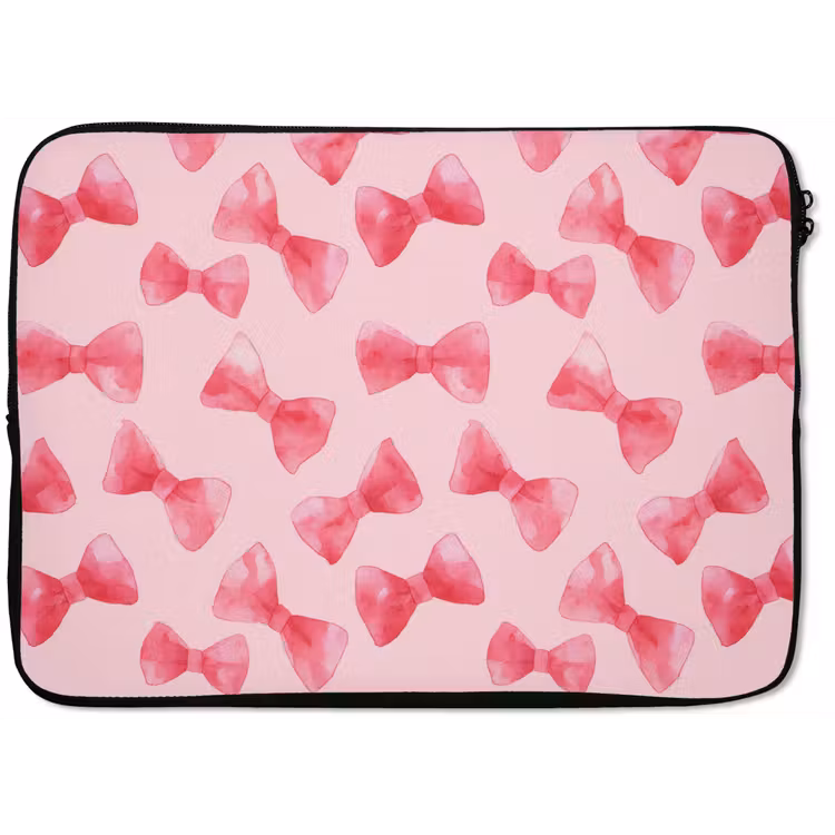 Laptophoes - Strikken - Aquarel - Roze — 1
