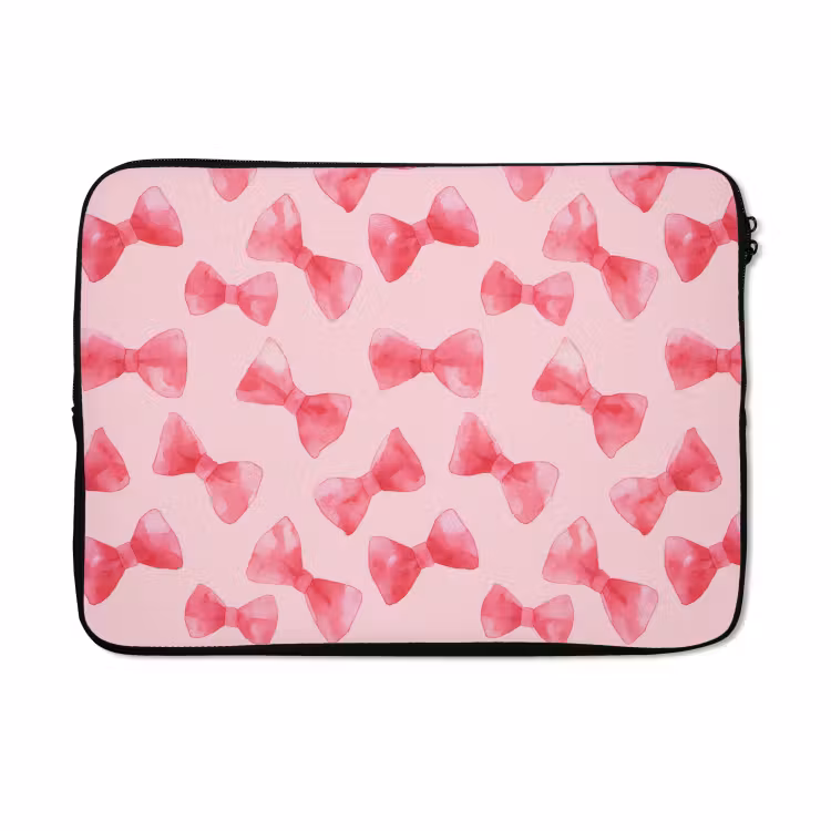 Laptophoes - Strikken - Aquarel - Roze — 5
