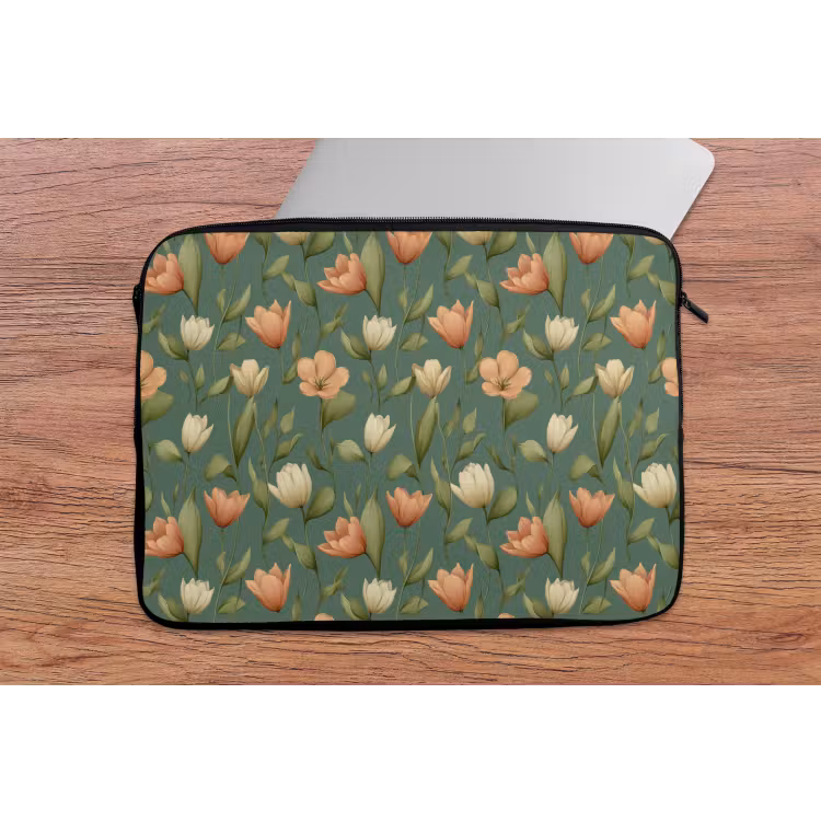 Laptophoes - Tulpen - Botanisch - Groen — 2