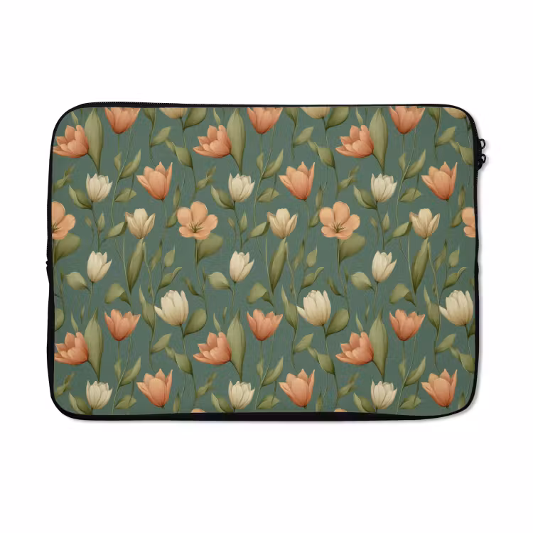 Laptophoes - Tulpen - Botanisch - Groen — 5