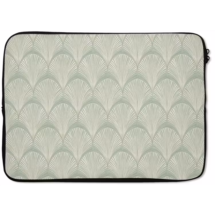 Laptophoes - Waaiers - Patroon - Groen — 1