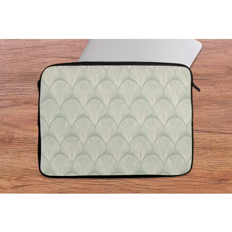 Laptophoes - Waaiers - Patroon - Groen — 2