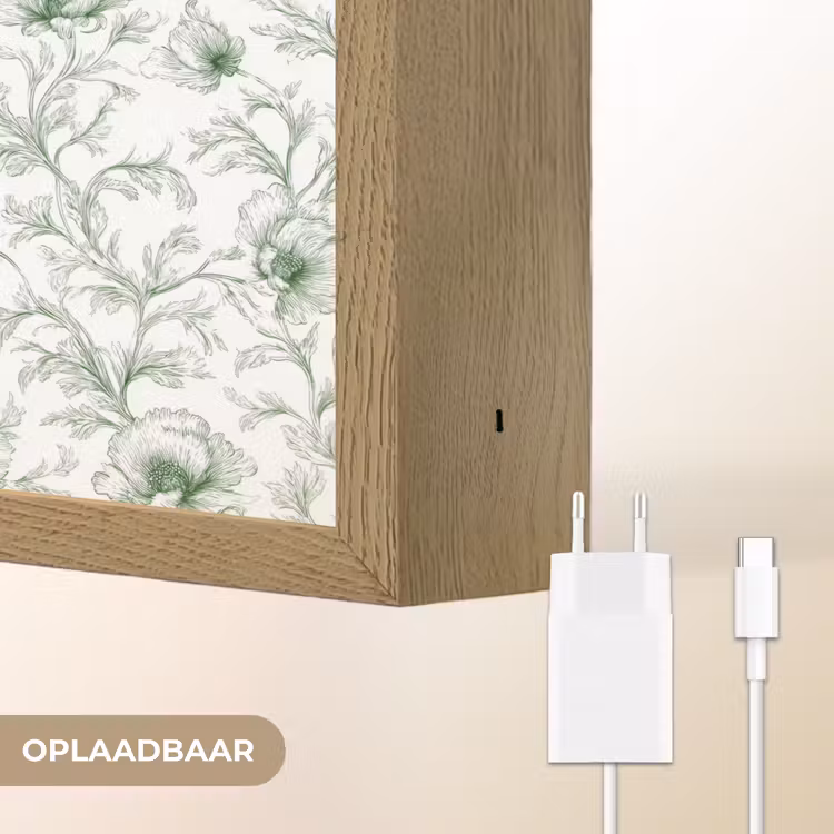 Lightbox - Wandlamp - Bloemen - Getekend - Groen — 7
