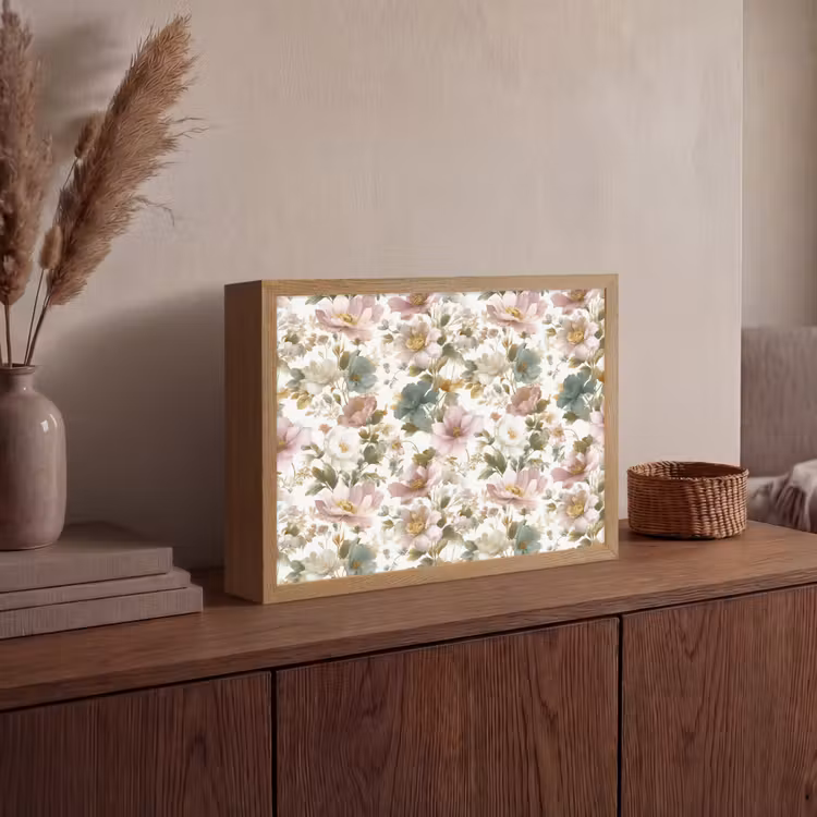 Lightbox - Wandlamp - Bloemen - Patroon - Pastel — 4