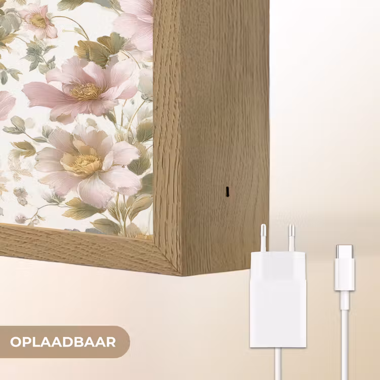 Lightbox - Wandlamp - Bloemen - Patroon - Pastel — 7