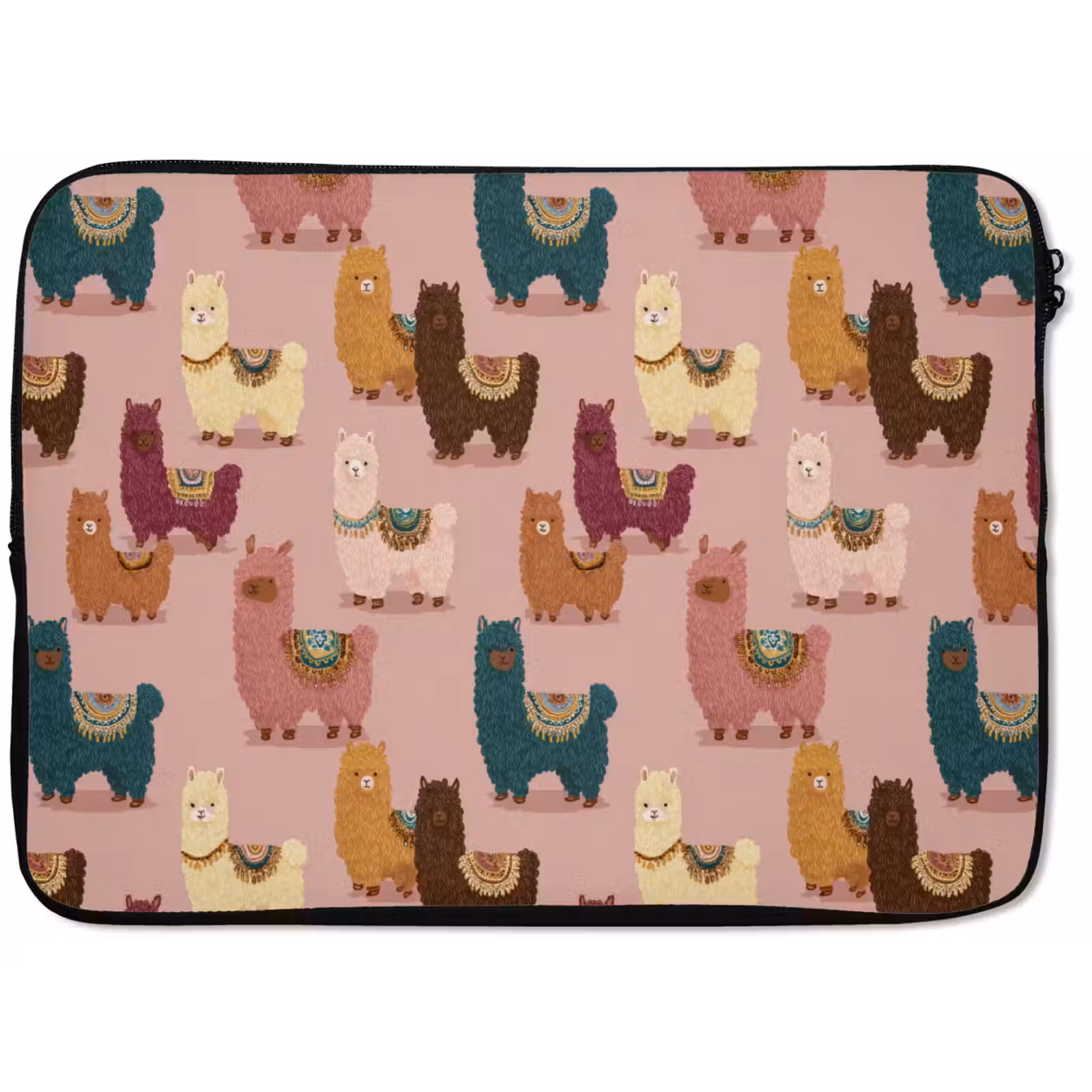 Laptophoes - Alpaca's - Patroon - Kleurrijk — 1