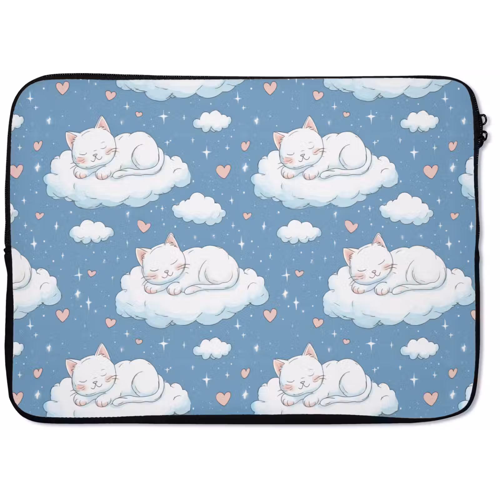 Laptophoes - Kitten - Wolken - Blauw — 1