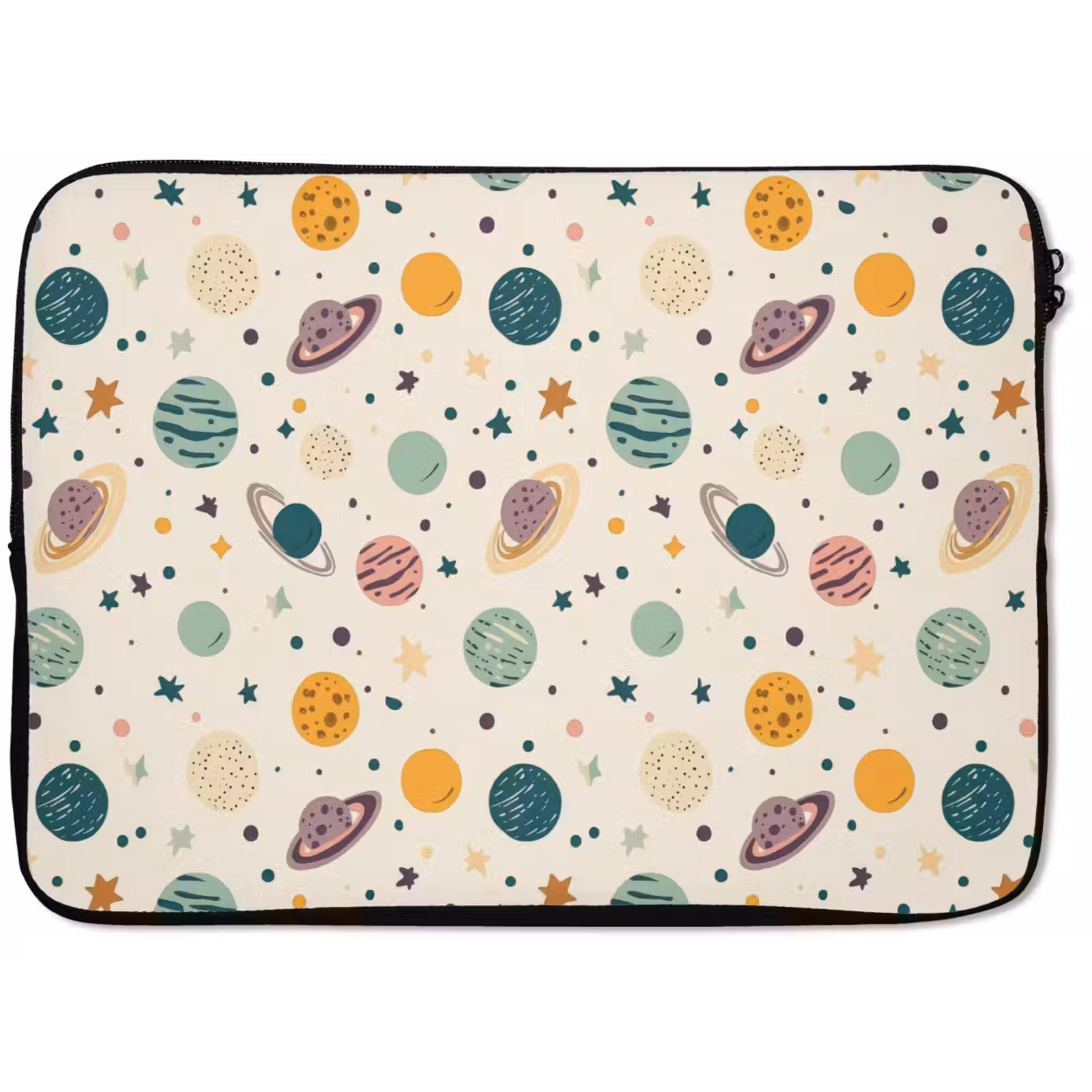 Laptophoes - Planeten - Retro - Kleurrijk — 1