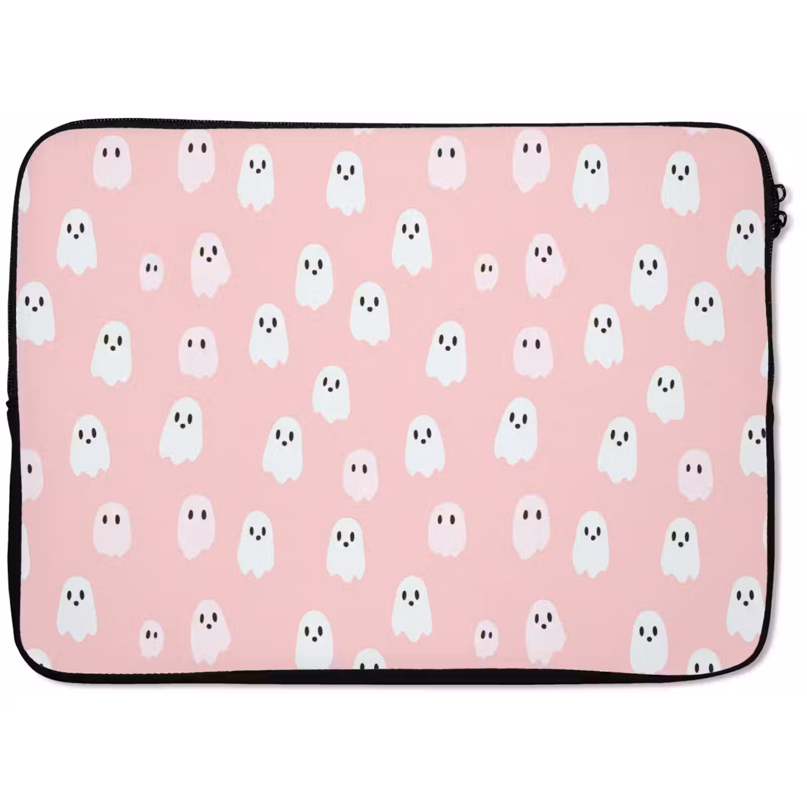 Laptophoes - Spookjes - Patroon - Roze — 1
