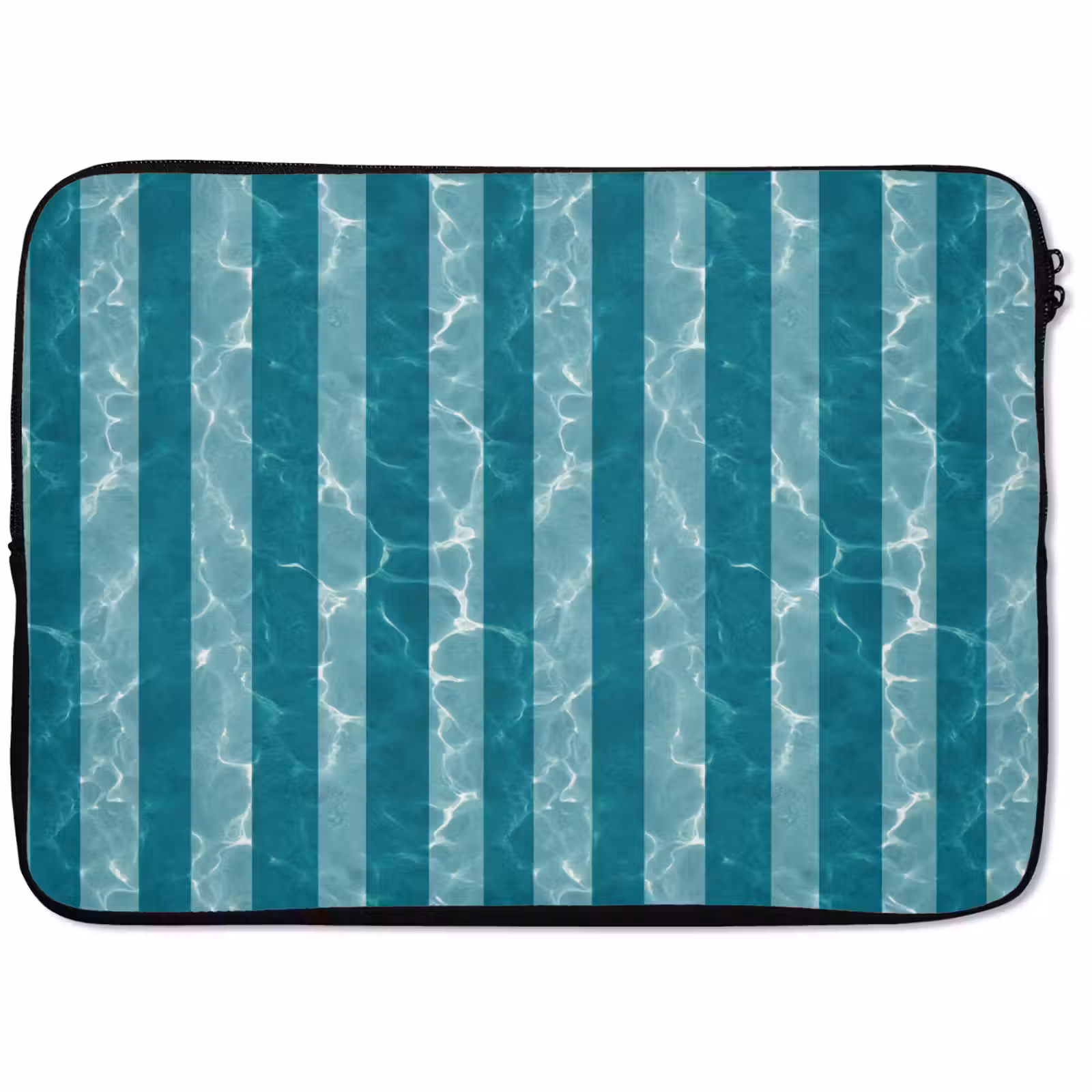 Laptophoes - Zwembad - Strepen - Groen — 1