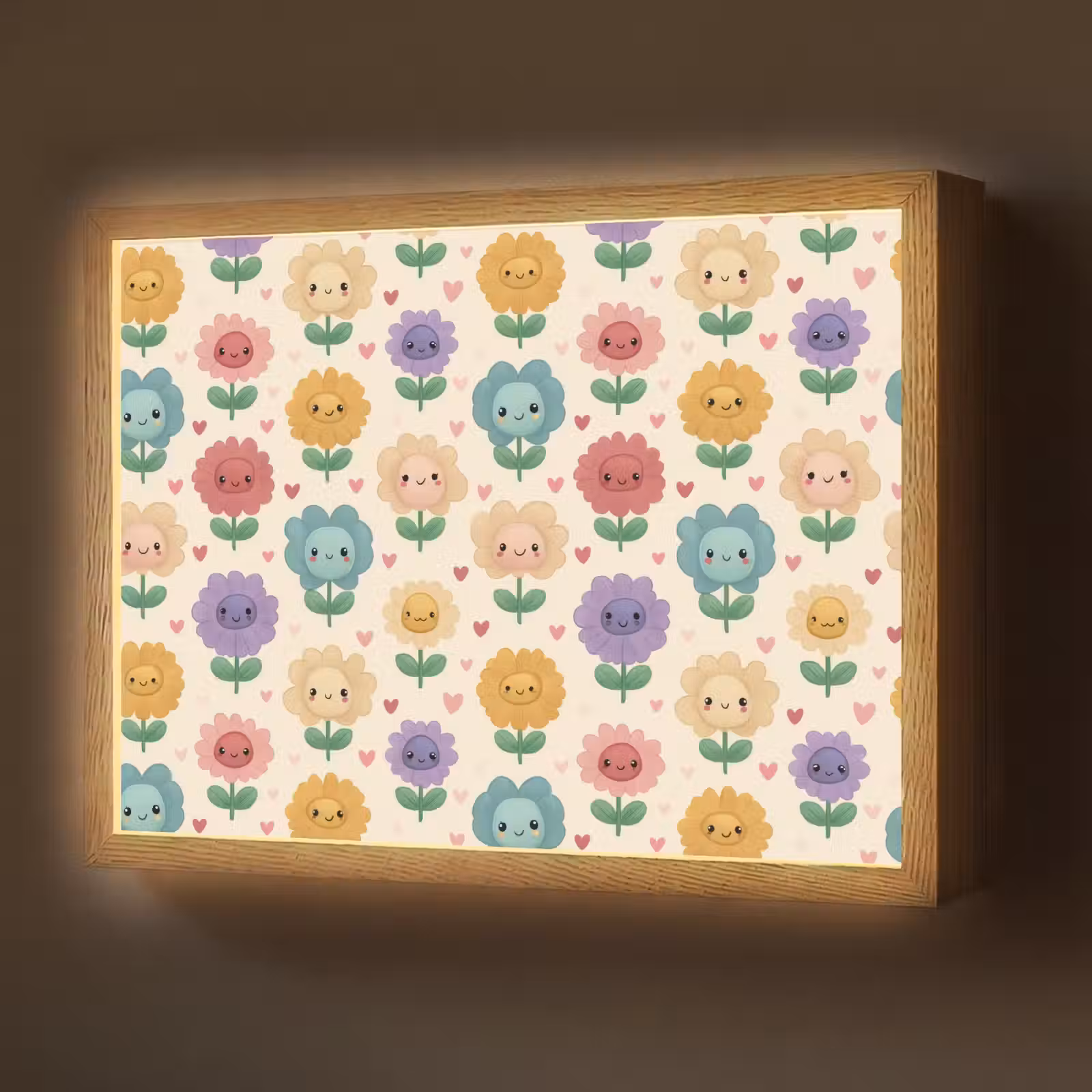 Lightbox - Wandlamp - Bloemen - Hartjes - Kleurrijk — 1