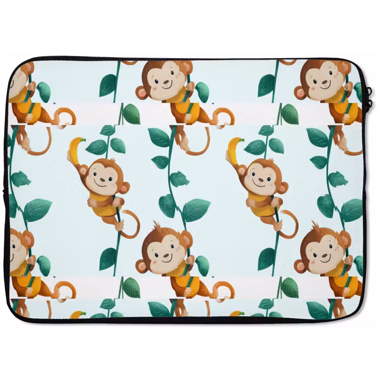 Laptophoes - Apen - Lianen - Kleurrijk — 1