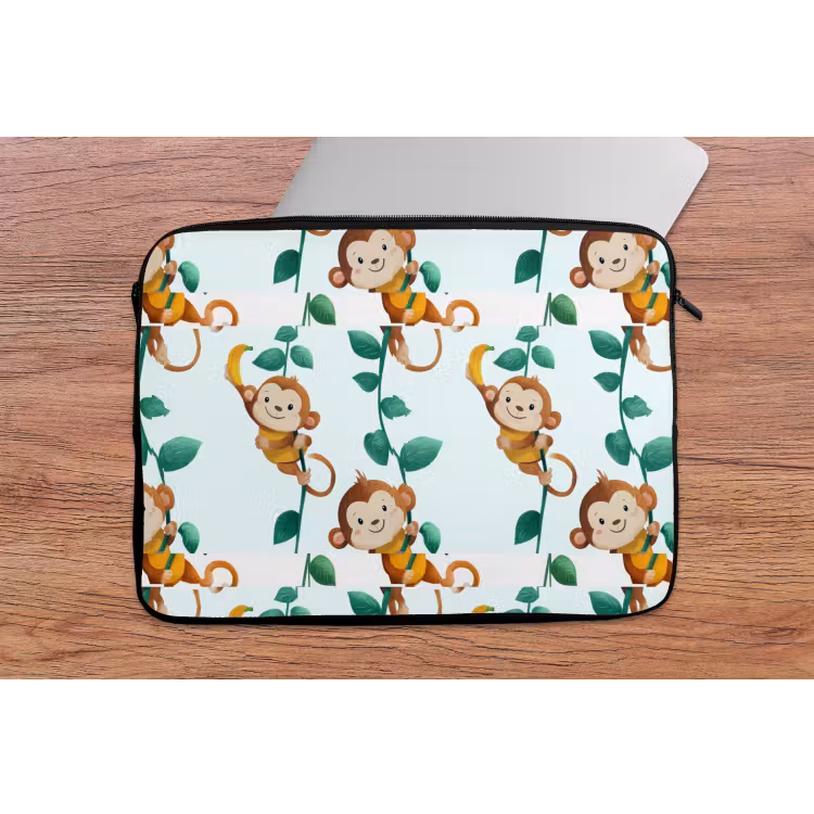 Laptophoes - Apen - Lianen - Kleurrijk — 2