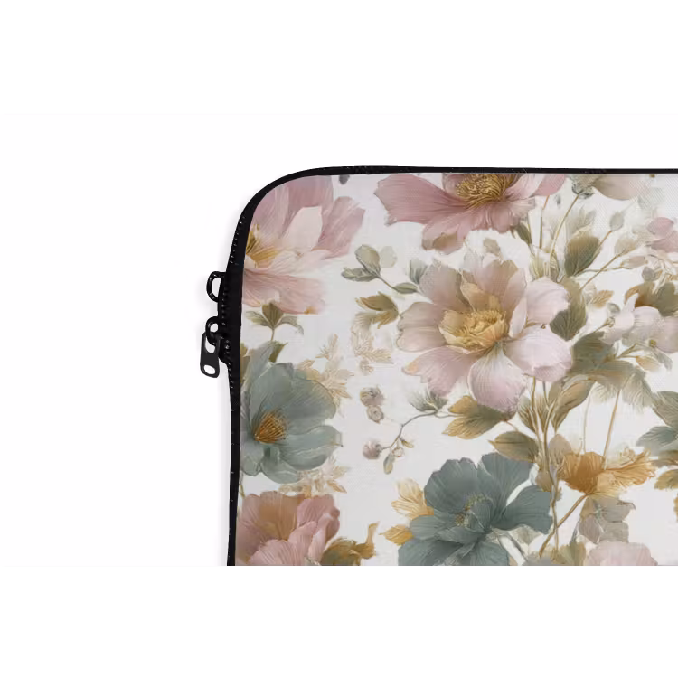 Laptophoes - Bloemen - Patroon - Pastel — 6