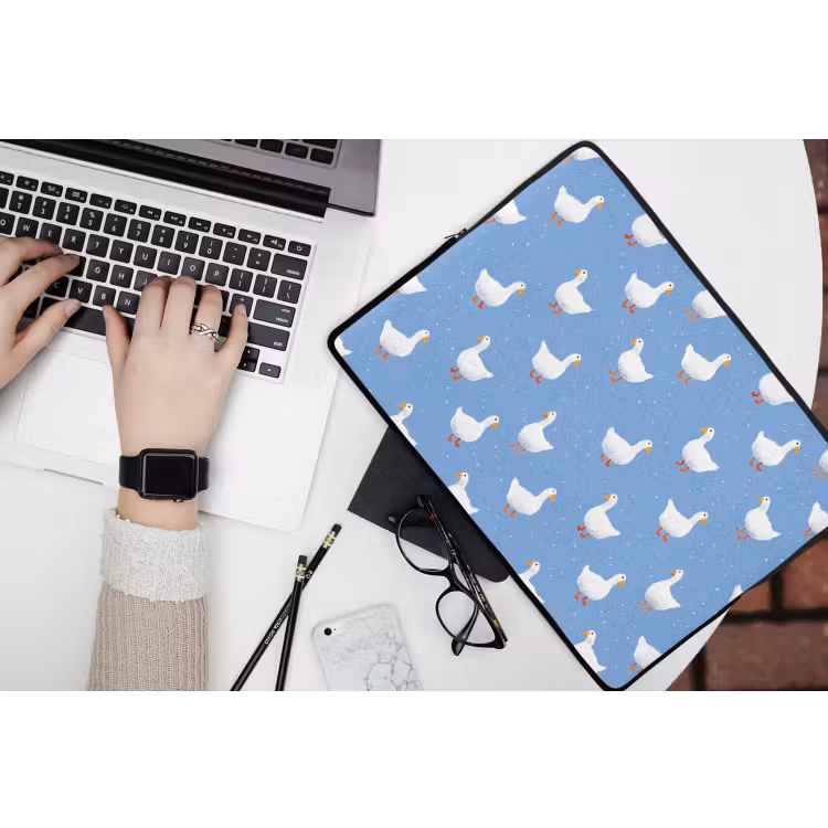 Laptophoes - Ganzen - Elegant - Blauw — 3