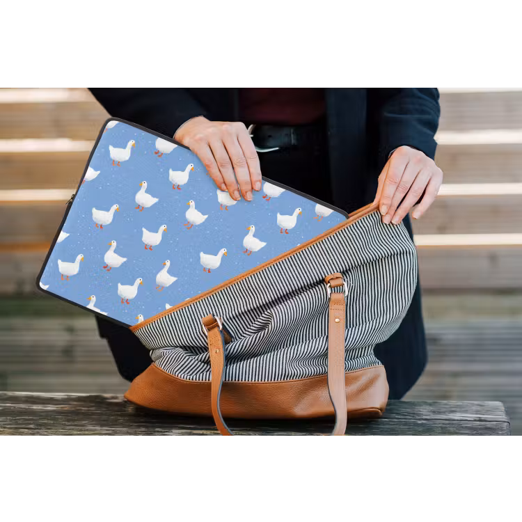 Laptophoes - Ganzen - Elegant - Blauw — 4
