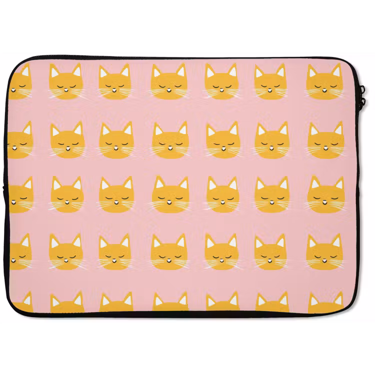 Laptophoes - Katten - Patroon - Roze — 1