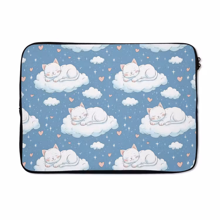 Laptophoes - Kitten - Wolken - Blauw — 5