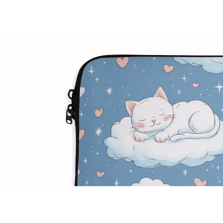 Laptophoes - Kitten - Wolken - Blauw — 6