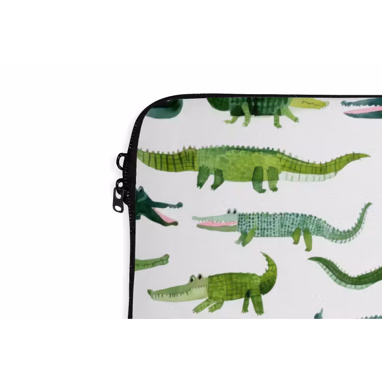 Laptophoes - krokodillen - Speels - Groen — 6