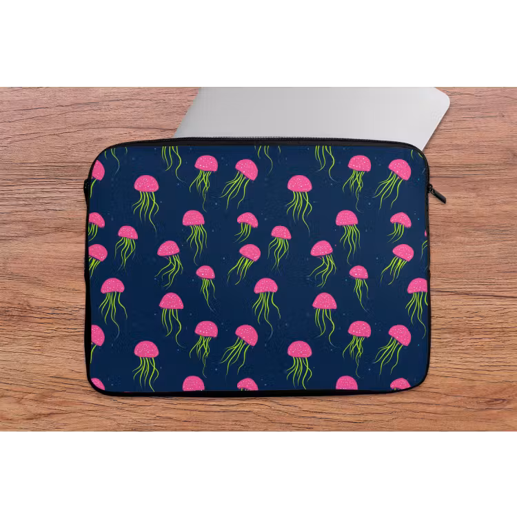 Laptophoes - Kwallen - Diepzee - Neon — 2