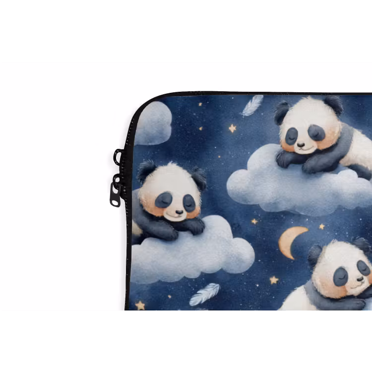 Laptophoes - Panda's - Slapen - Blauw — 6